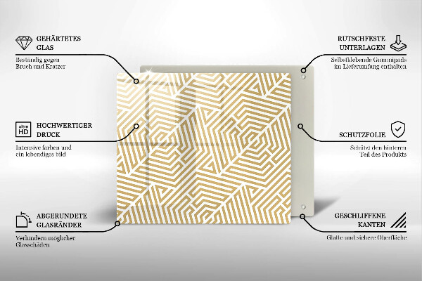 Skleněná krájecí deska Geometrické čáry