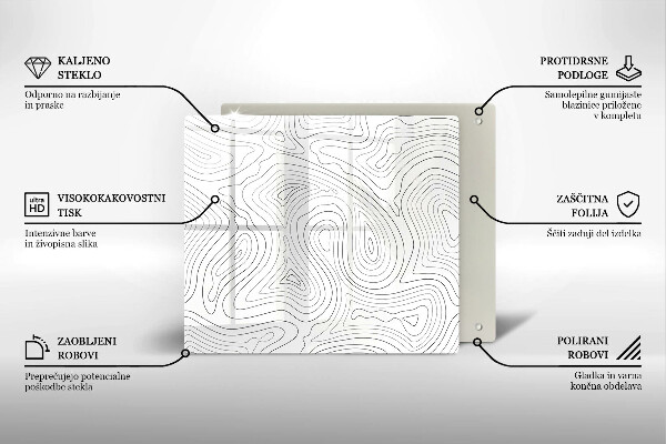 Skleněná krájecí deska Abstraktní tvary