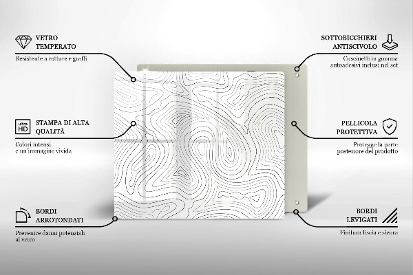 Skleněná krájecí deska Abstraktní tvary