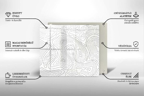Skleněná krájecí deska Abstraktní tvary