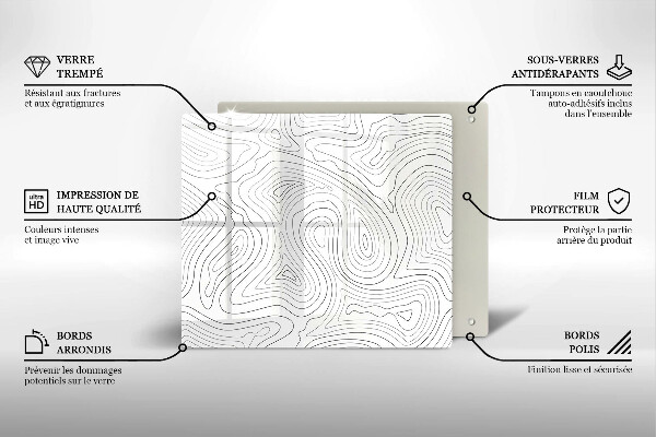Skleněná krájecí deska Abstraktní tvary