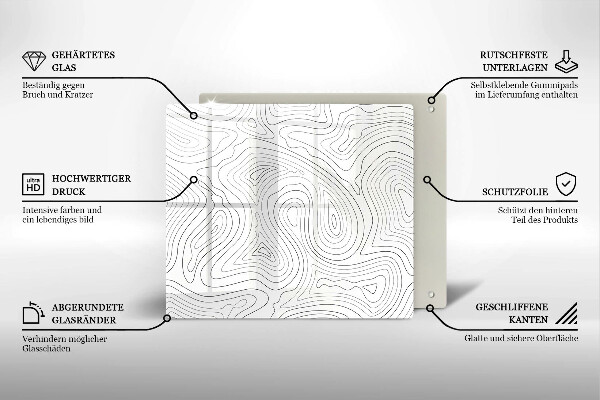 Skleněná krájecí deska Abstraktní tvary