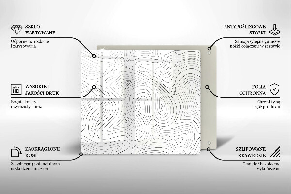 Skleněná krájecí deska Abstraktní tvary