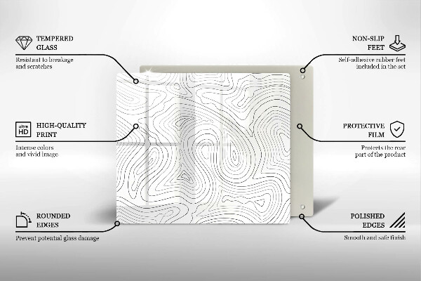 Skleněná krájecí deska Abstraktní tvary