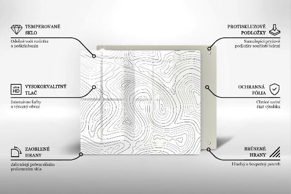 Skleněná krájecí deska Abstraktní tvary