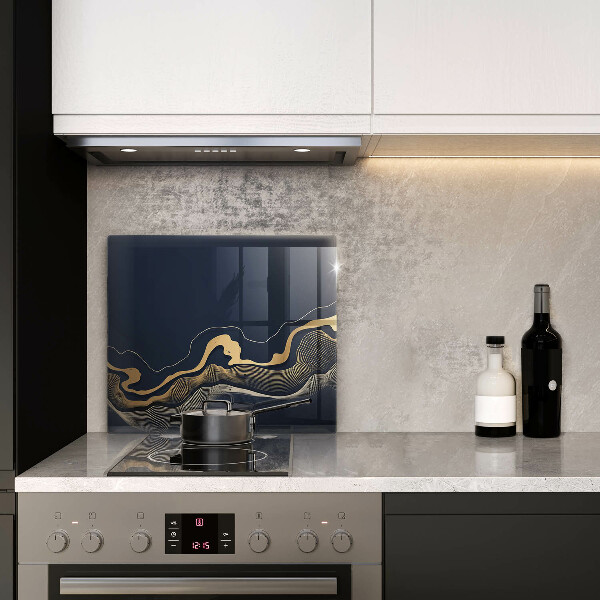 Skleněná krájecí deska Abstraktní zlaté čáry