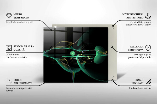 Skleněná krájecí deska Moderní abstrakce