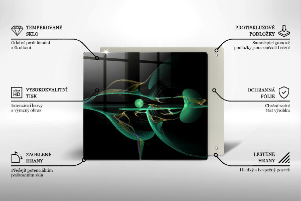 Skleněná krájecí deska Moderní abstrakce
