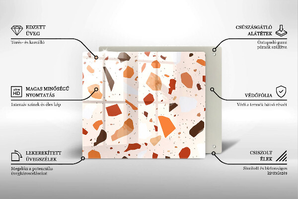 Skleněná deska do kuchyně Dekorativní kamenina