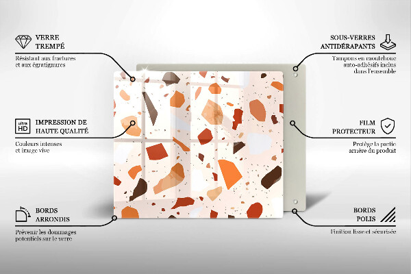 Skleněná deska do kuchyně Dekorativní kamenina