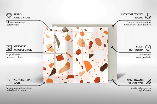 Skleněná deska do kuchyně Dekorativní kamenina