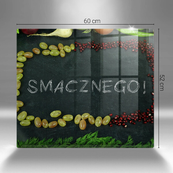 Skleněná krájecí deska Nápis dobrou chuť!