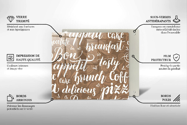 Krájecí prkénko skleněné Titulky pro dobrou chuť