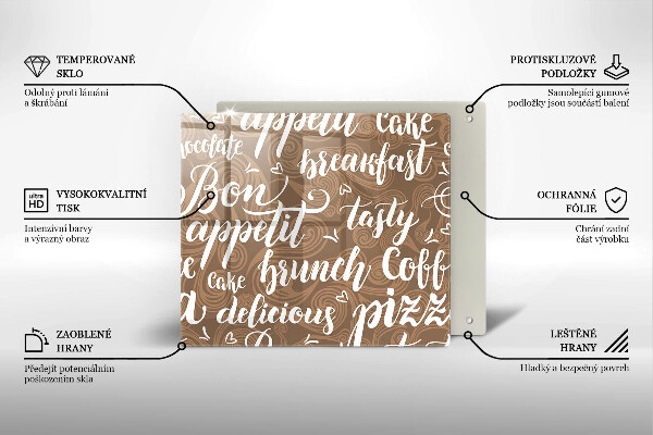 Krájecí prkénko skleněné Titulky pro dobrou chuť