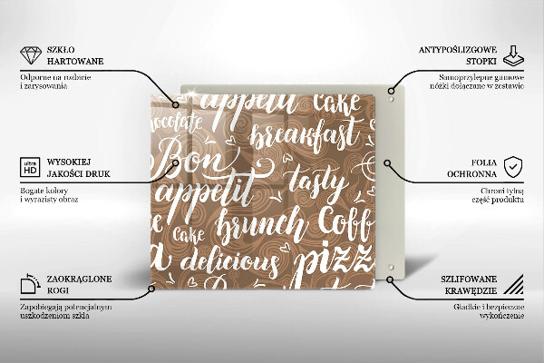 Krájecí prkénko skleněné Titulky pro dobrou chuť