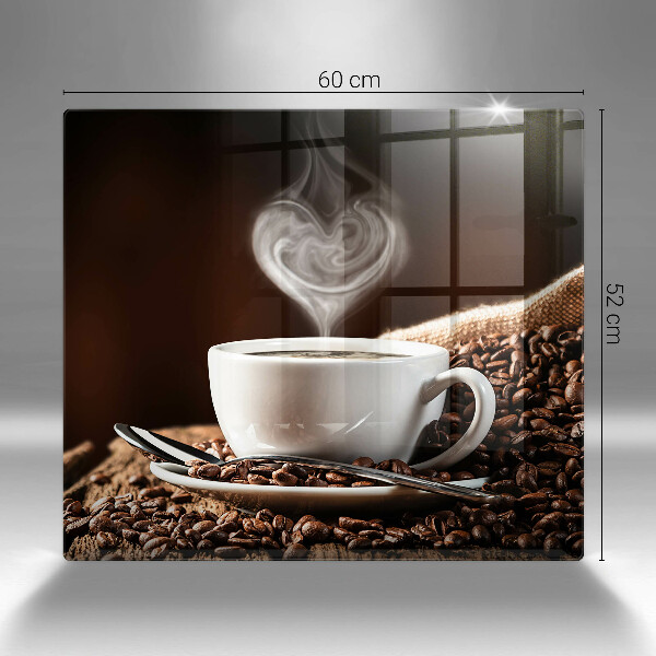 Krájecí prkénko skleněné Káva a šálek