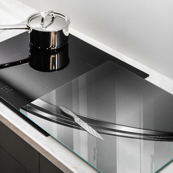 Krájecí prkénko skleněné Kovová abstrakce