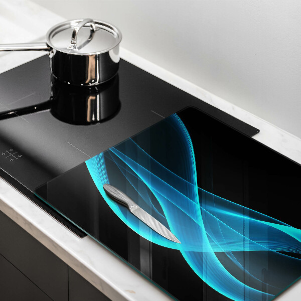 Krájecí prkénko skleněné Modrá abstrakce