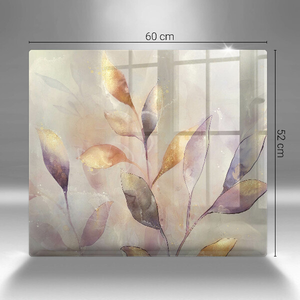 Krájecí prkénko skleněné Malované boho listy