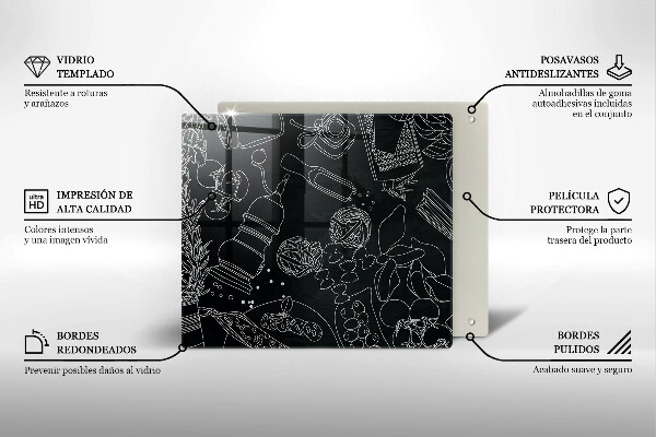 Skleněná krájecí deska Kuchyňské doplňky