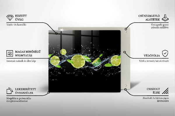 Skleněná krájecí deska Limetková voda