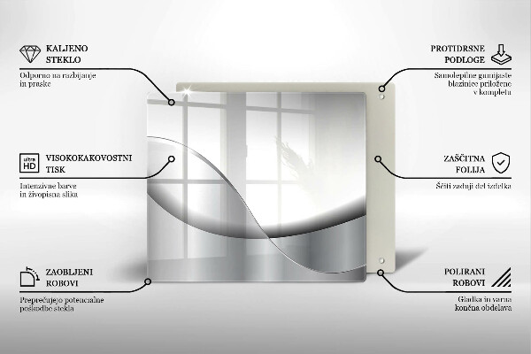 Skleněná krájecí deska Abstraktní linie designu