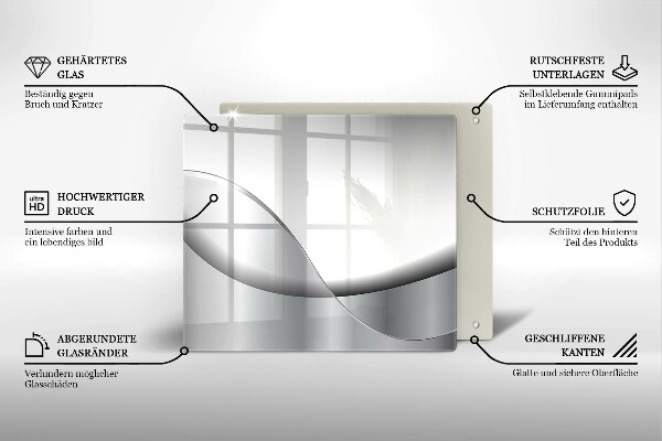 Skleněná krájecí deska Abstraktní linie designu