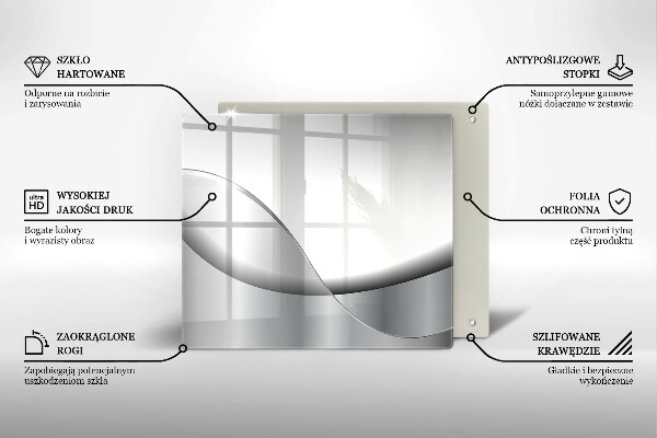 Skleněná krájecí deska Abstraktní linie designu