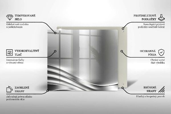 Skleněná deska do kuchyně Kovová konstrukce