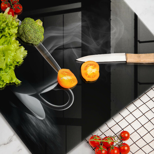 Skleněná deska do kuchyně Horký šálek kávy