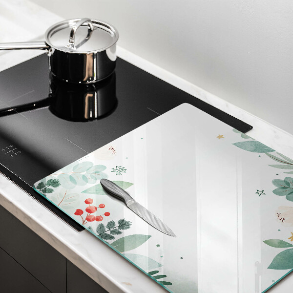 Skleněná krájecí deska Akvarel listy