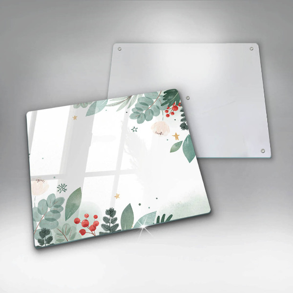 Skleněná krájecí deska Akvarel listy