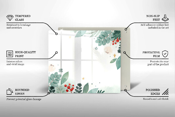 Skleněná krájecí deska Akvarel listy