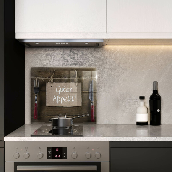 Skleněná krájecí deska Guten apetit nápis na deskách