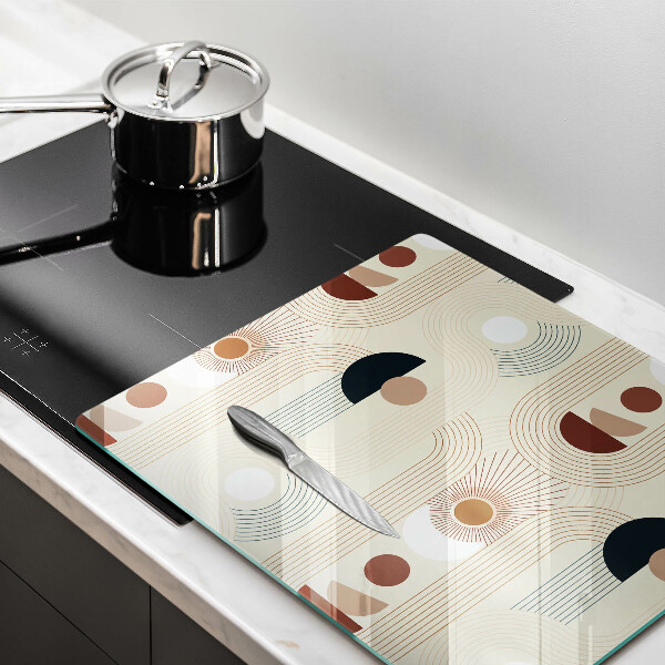 Skleněná krájecí deska Boho geometrické tvary