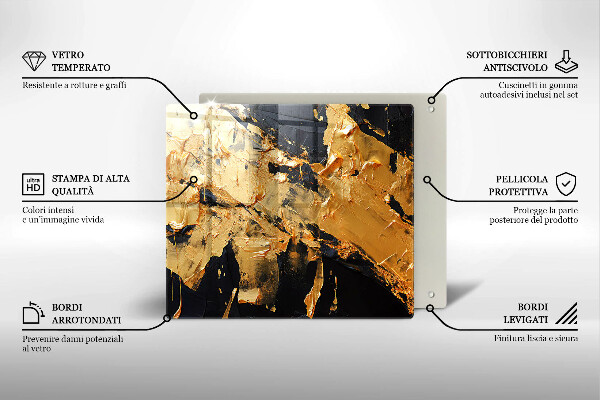 Skleněná deska do kuchyně Elegantní barva textury