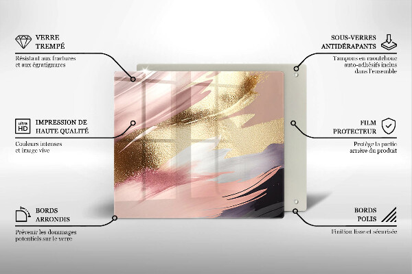 Skleněná deska do kuchyně Pastelové skvrny