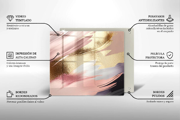 Skleněná deska do kuchyně Pastelové skvrny