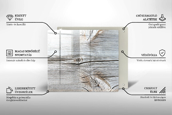 Skleněná deska do kuchyně Světlá struktura dřeva