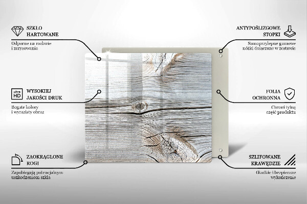 Skleněná deska do kuchyně Světlá struktura dřeva