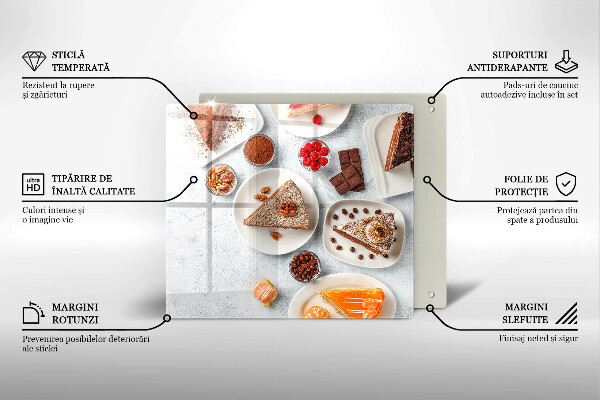 Skleněná deska do kuchyně Sladkost dortu