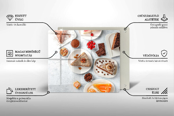 Skleněná deska do kuchyně Sladkost dortu