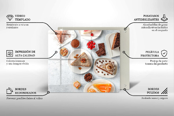 Skleněná deska do kuchyně Sladkost dortu