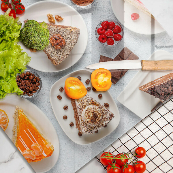 Skleněná deska do kuchyně Sladkost dortu