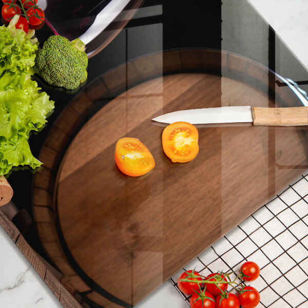 Skleněná deska do kuchyně Sudová sklenice na víno