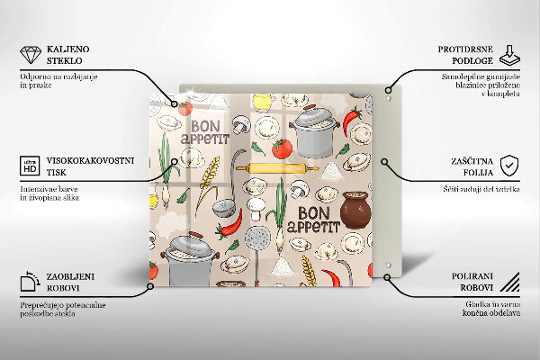 Skleněná deska do kuchyně Ilustrace kuchyně