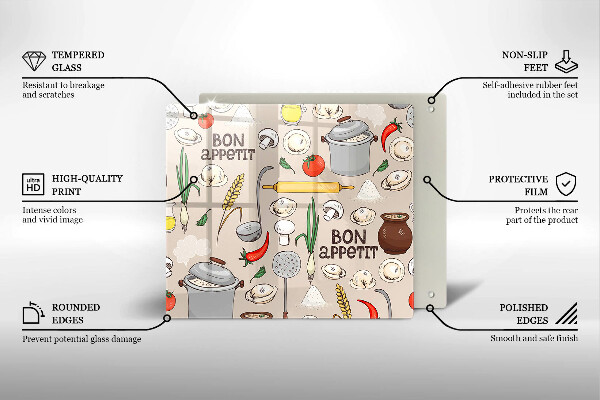 Skleněná deska do kuchyně Ilustrace kuchyně