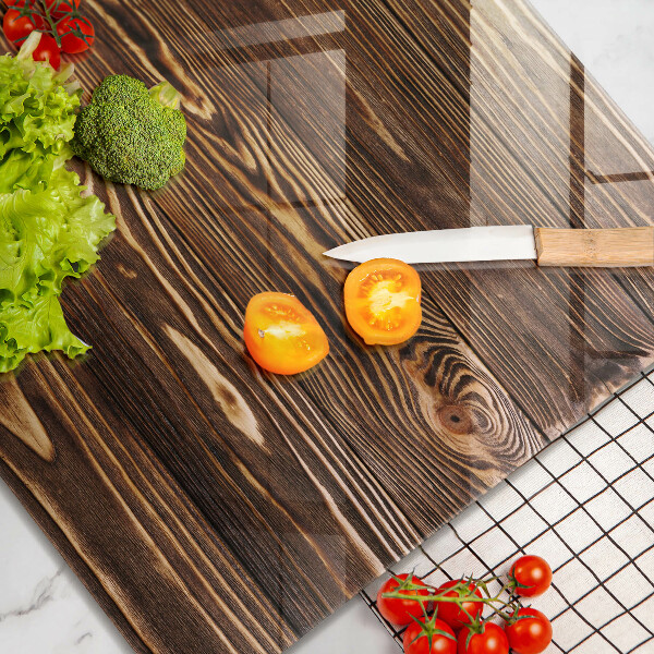 Skleněná deska do kuchyně Textura dřeva