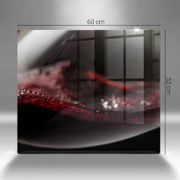 Skleněná deska do kuchyně Červené víno ve sklenici