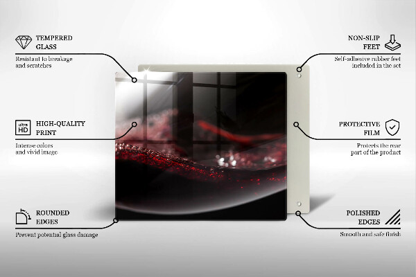 Skleněná deska do kuchyně Červené víno ve sklenici